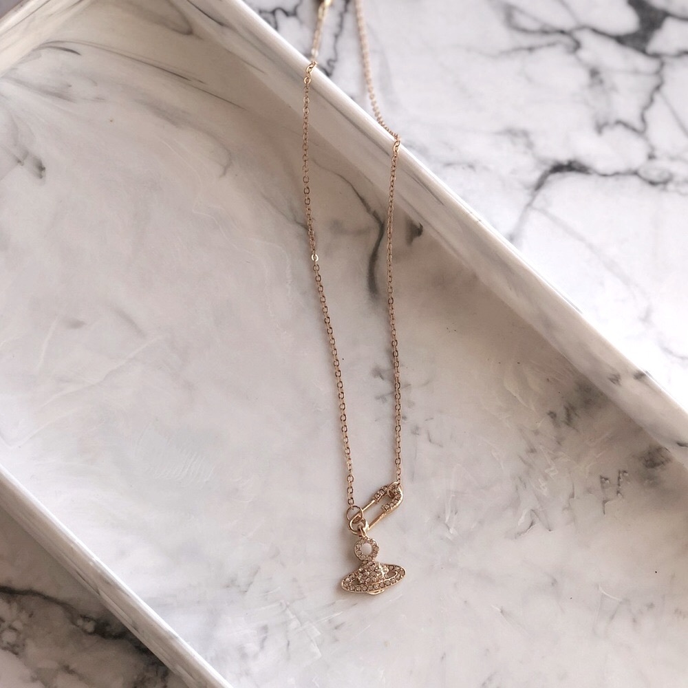 Tiny planet necklace